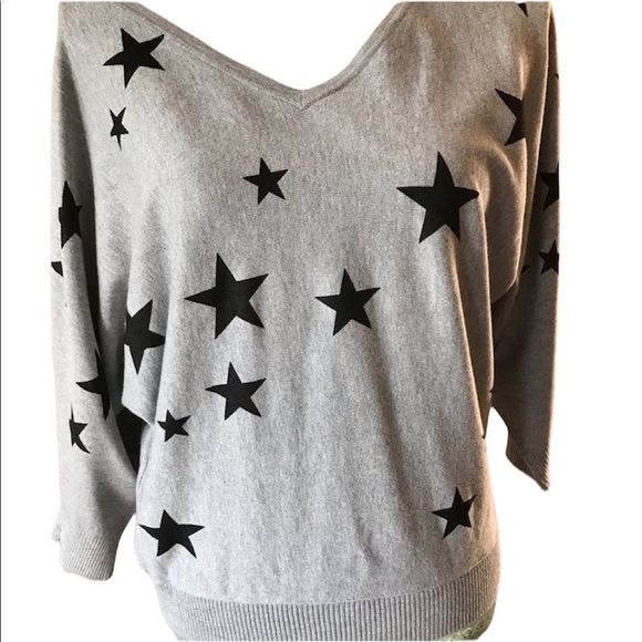 Premise Tops - Premise pullover grey with black stars size S